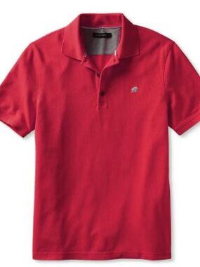 Banana Republic Red Men's Fitted Pique Polo - Size XL